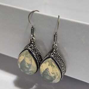 Golden Rutile Quartz Teardrop Earrings